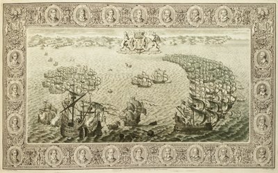 Armada (engraving from a tapestry) by John Pine